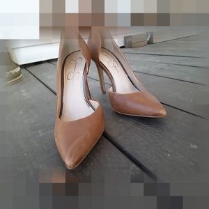 Jessica Simpson Claudette Burnt Umber Leather D'Or